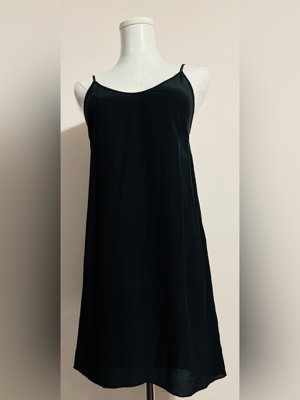 Wilfred Black Slip Dress with Thin Straps